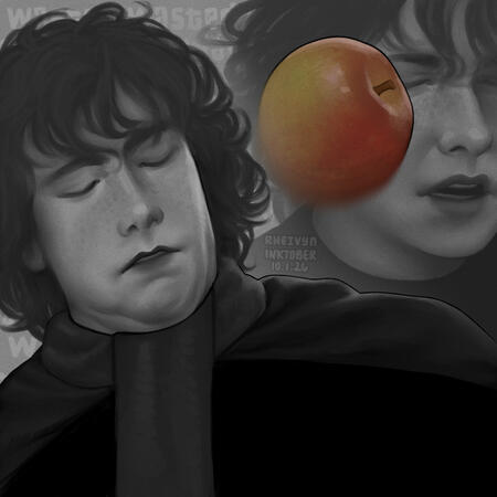 Inktober 2026 - Day 1 - Apple "Don't think he knows about second breakfast, Pip."